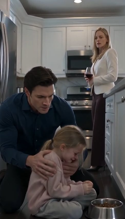 The Chilling 9 PM Kitchen Protocol: When a Stepmother Forced a 7-Year-Old to Eat from the Dog Bowl, She Didn’t Realize the Grandfather Clock Was Recording Every Single Word
