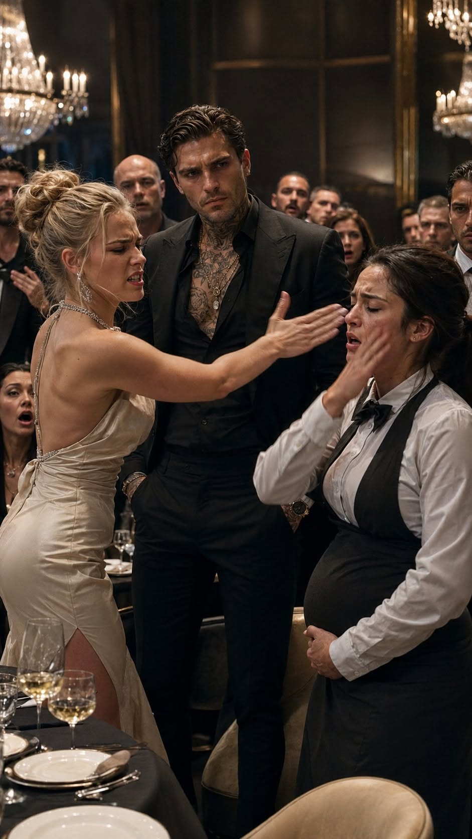 THE BILLIONAIRE HEIRESS SLAPPED A PREGNANT WAITRESS IN FRONT OF THE MAFIA BOSS—BUT WHEN HE RECOGNIZED THE WOMAN ON THE FLOOR, ONE TERRIFYING SECRET TURNED CHICAGO'S MOST POWERFUL FAMILIES AGAINST EACH OTHER