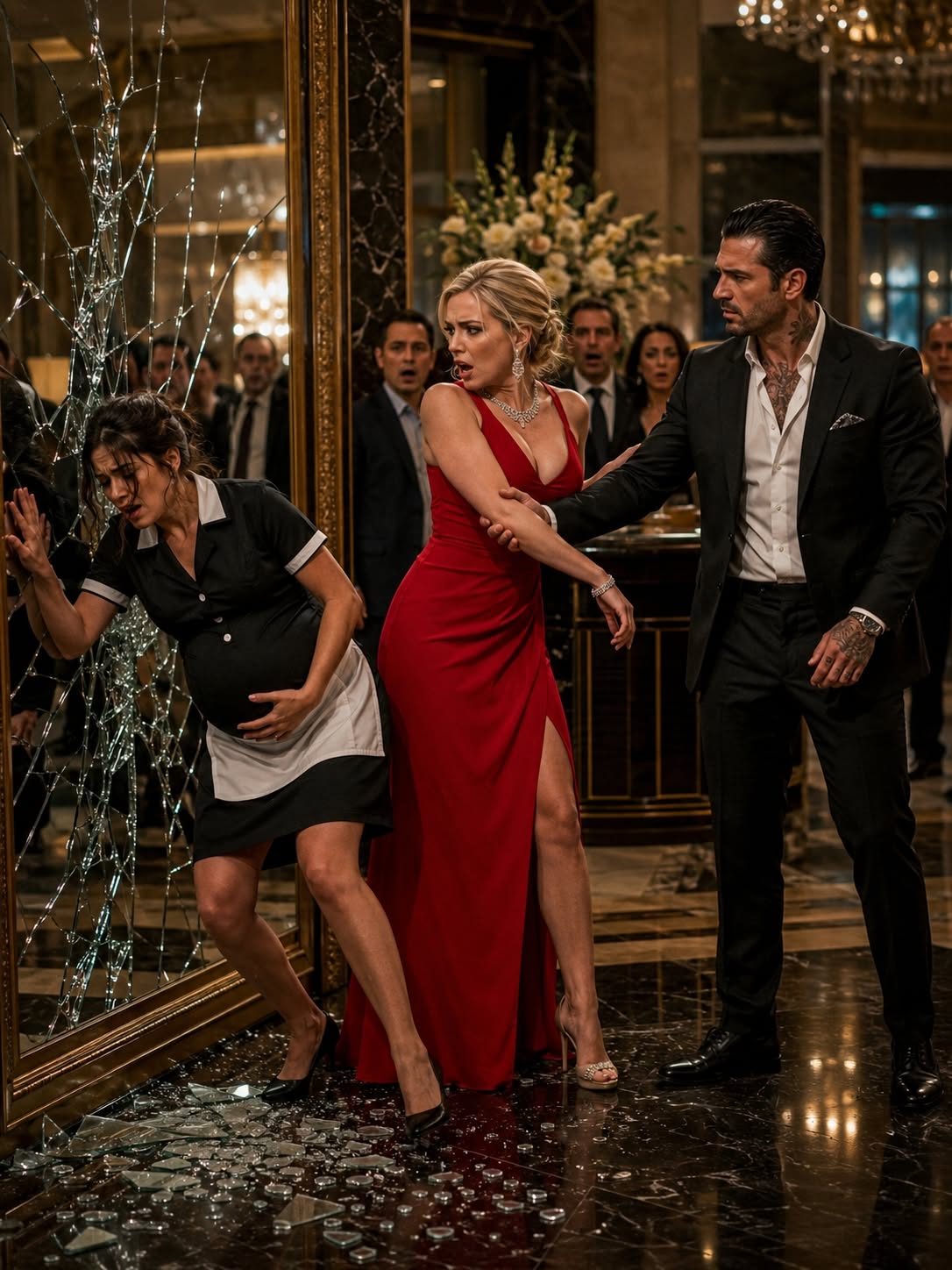RICH WOMAN PUSHED A PREGNANT WAITRESS INTO A MIRROR—UNAWARE THE MAFIA DON WOULD TEAR HER ENTIRE EMPIRE APART PIECE BY PIECE!