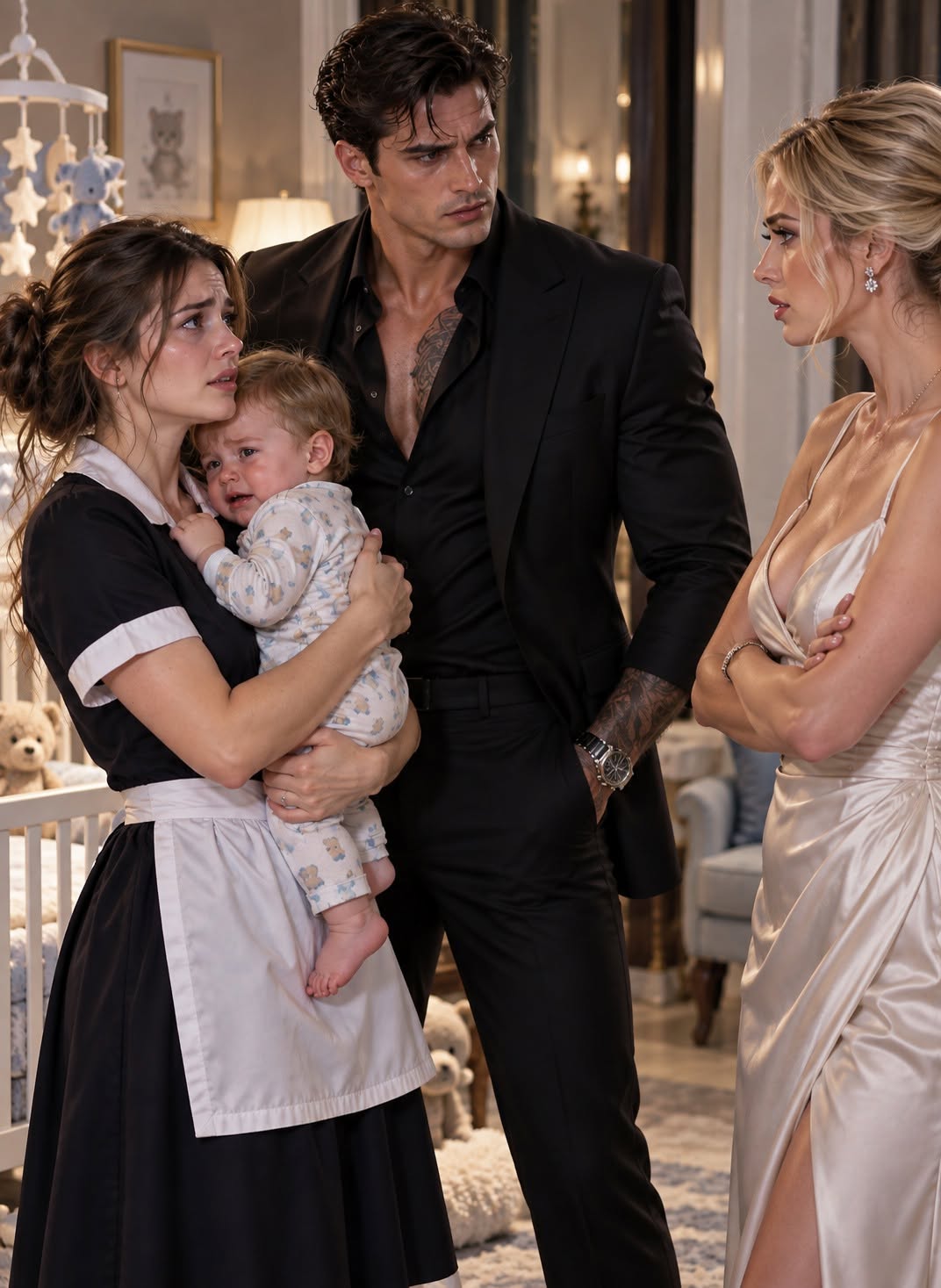 The Mafia Boss Faked a Business Trip and Caught His Wife Slapping the Maid Holding His Baby—But the Secret Hidden in the Nursery Would Destroy His Marriage Forever