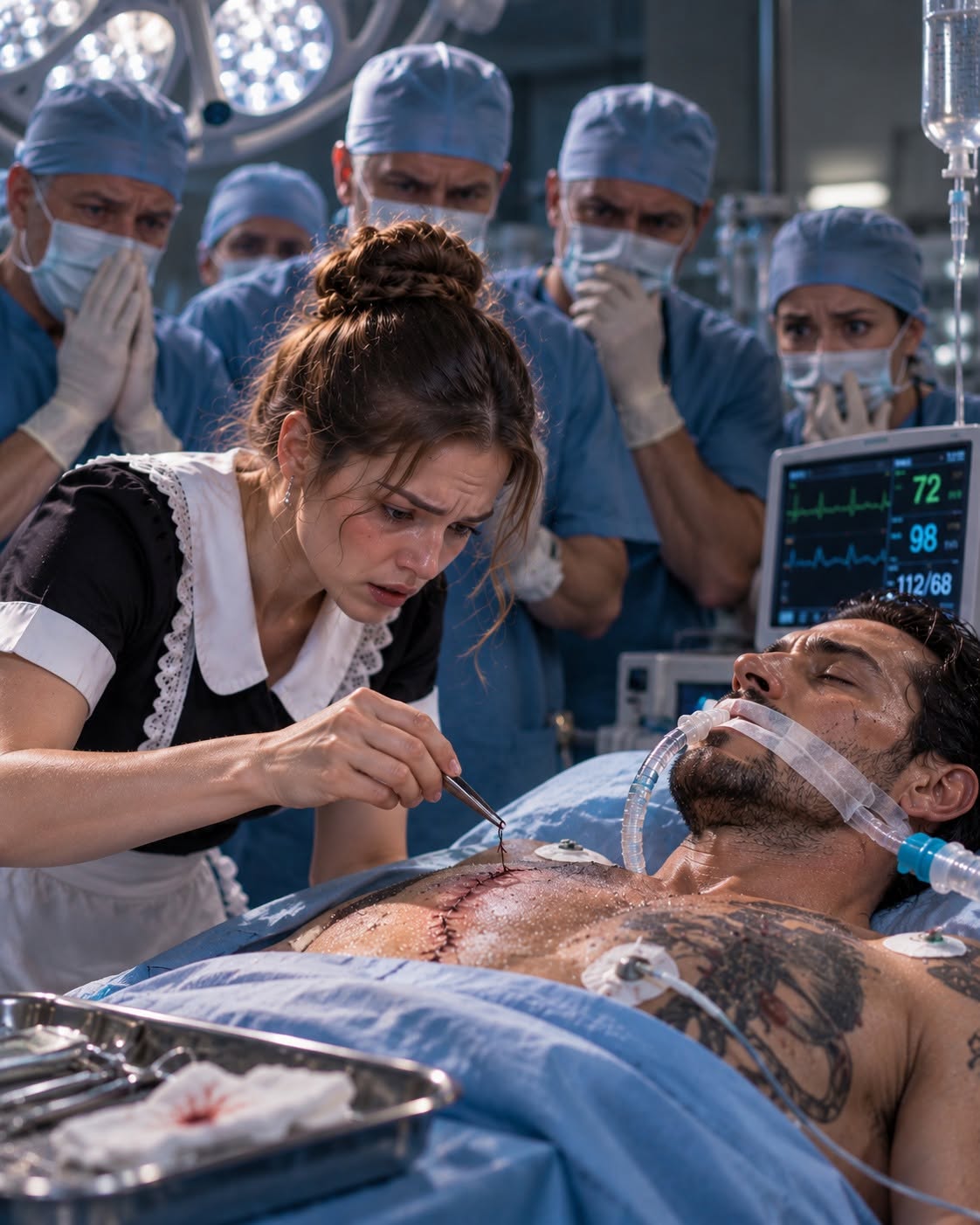 20 SURGEONS GAVE UP ON THE MAFIA BOSS—THEN HIS POOR MAID FOUND THE POISONED STITCH THAT SAVED HIS LIFE AND DESTROYED AN EMPIRE!