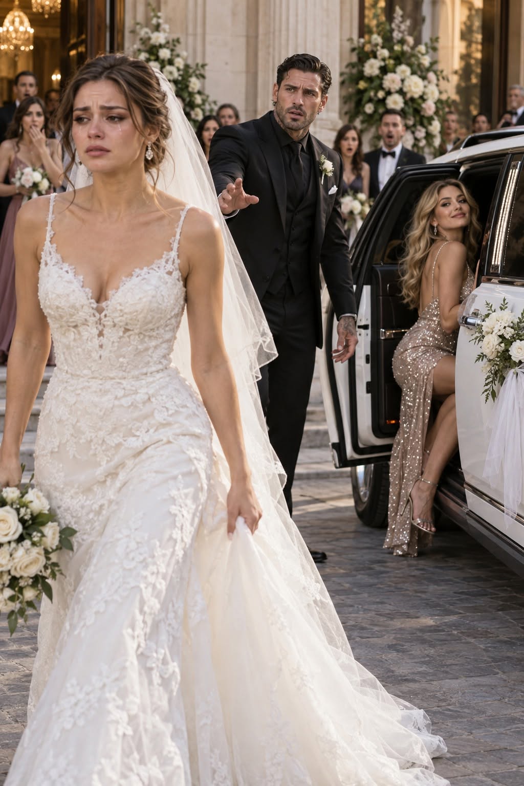 THE MAFIA BILLIONAIRE GAVE HIS FEMALE BEST FRIEND HIS BRIDE'S WEDDING DRESS, VEIL, AND LIMOUSINE—BUT WHEN HIS REAL BRIDE DISAPPEARED BEFORE THE VOWS, THE SECRET SHE UNCOVERED COST HIM HIS EMPIRE AND EXPOSED THE WOMAN HE ALWAYS CHOSE OVER HER