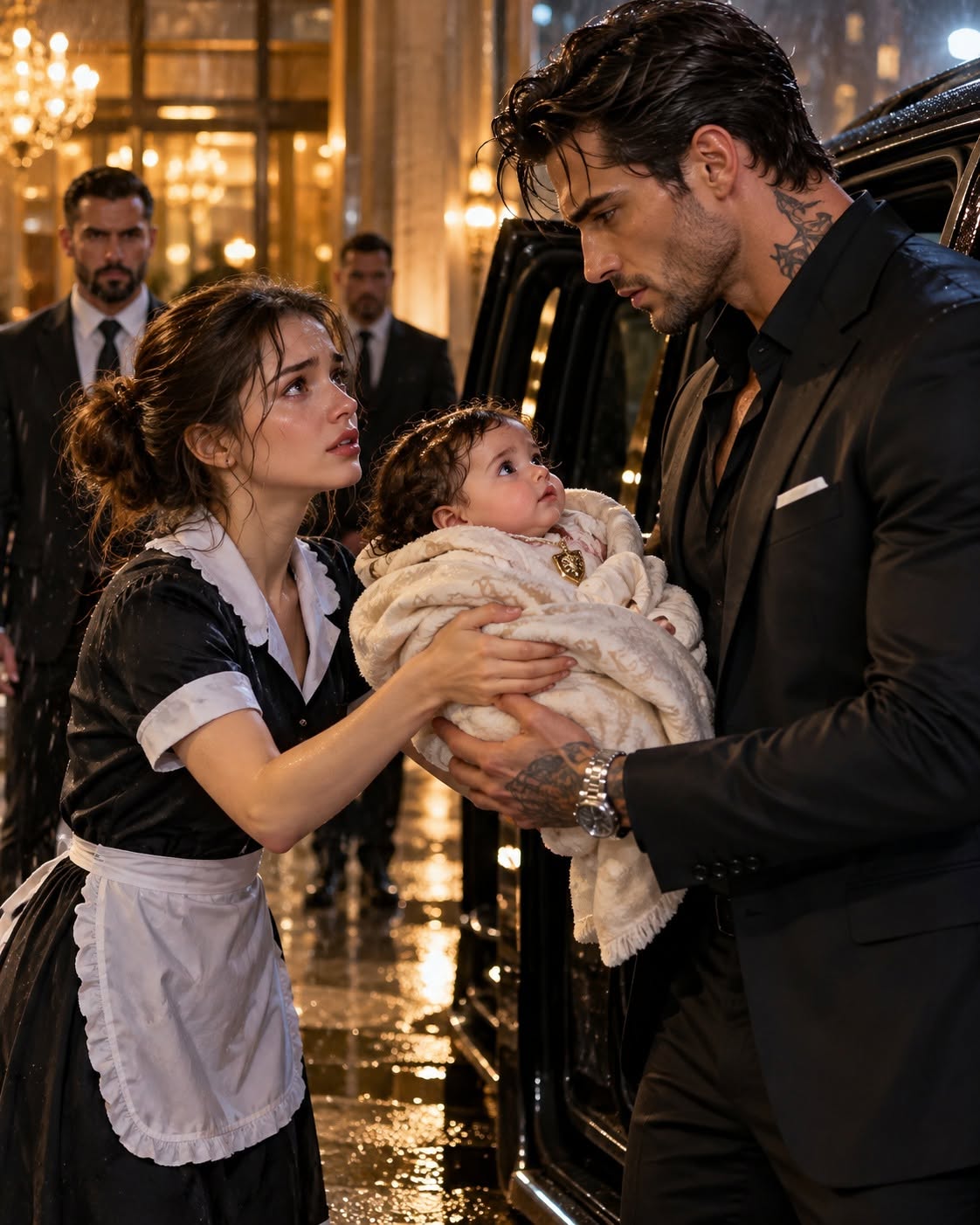 A Poor Maid Found a Frozen Baby in a Hotel Dumpster at 3 AM—Then She Saw the Platinum Necklace and Realized She Was Holding the Hidden Heir to New York’s Most Feared Underworld Empire!
