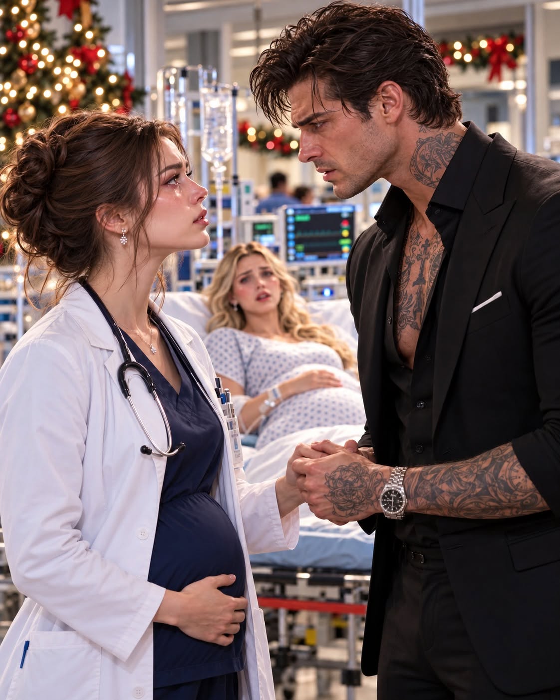 ON CHRISTMAS EVE, MY HUSBAND BROUGHT HIS PREGNANT MISTRESS TO MY HOSPITAL AND CALLED HER HIS WIFE—HE NEVER KNEW I WAS PREGNANT TOO, OR THAT MY CHRISTMAS GIFT WOULD DESTROY HIS DOUBLE LIFE
