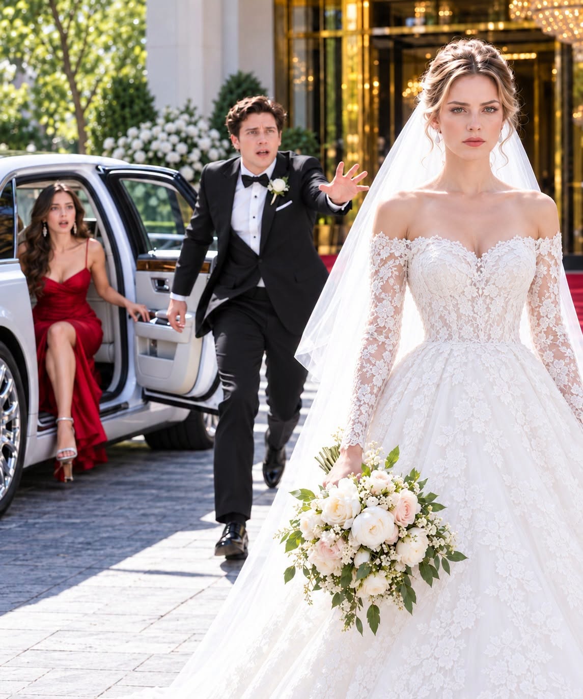MY HUSBAND TOLD ME TO MOVE OVER SO HIS EX-GIRLFRIEND COULD RIDE IN OUR WEDDING LIMO—SO I WALKED AWAY IN MY $12,000 GOWN, AND BY MONDAY MORNING, HE DISCOVERED HIS NEW BRIDE OWNED THE $280 MILLION COMPANY HE THOUGHT WOULD MAKE HIM RICH