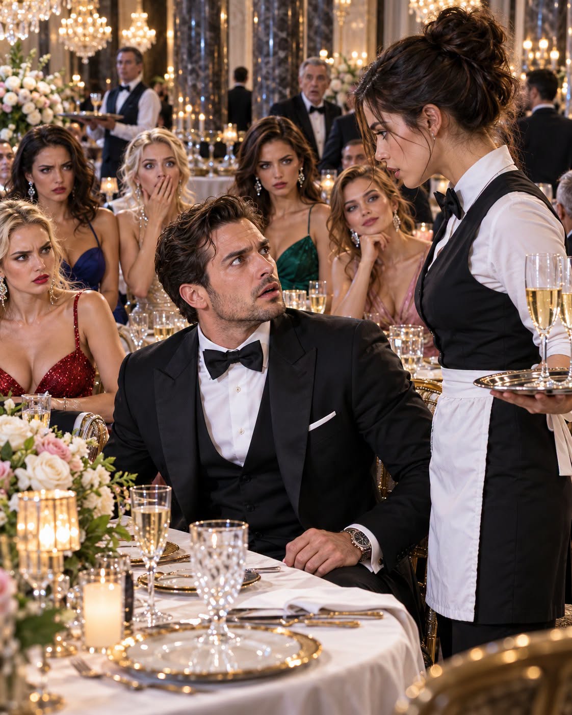 HE HUMILIATED FIVE GLAMOROUS WOMEN AT HIS BILLION-DOLLAR BALL, BUT A DEAF WAITRESS WHISPERED ONE TRUTH THAT BROKE HIM TO HIS KNEES
