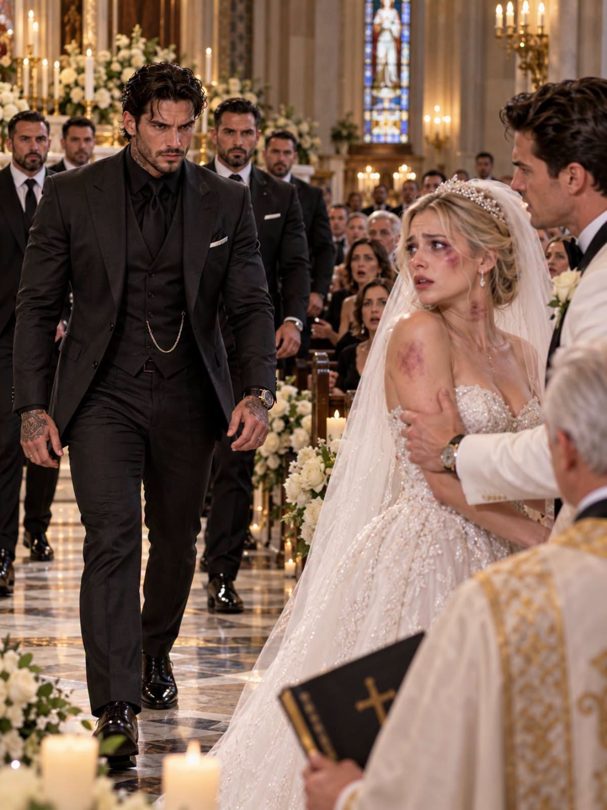 SHE WAS FORCED TO MARRY HER ABUSIVE EX TO SAVE HER FATHER—UNTIL THE MOST FEARED MAFIA BOSS STORMED THE CATHEDRAL, CLAIMED HER AS HIS PROPERTY, AND UNLEASHED A REVENGE THAT SHOOK THE CITY!