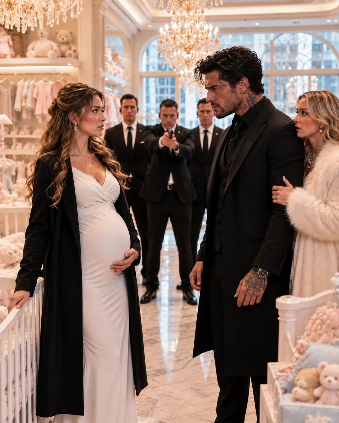 I WAS EIGHT MONTHS PREGNANT WHEN I RAN INTO THE MAFIA EX-HUSBAND I HAD BEEN HIDING FROM—THEN HIS NEW GIRLFRIEND LOOKED AT MY BELLY AND REVEALED THE SECRET THAT STARTED A WAR INSIDE HIS OWN FAMILY