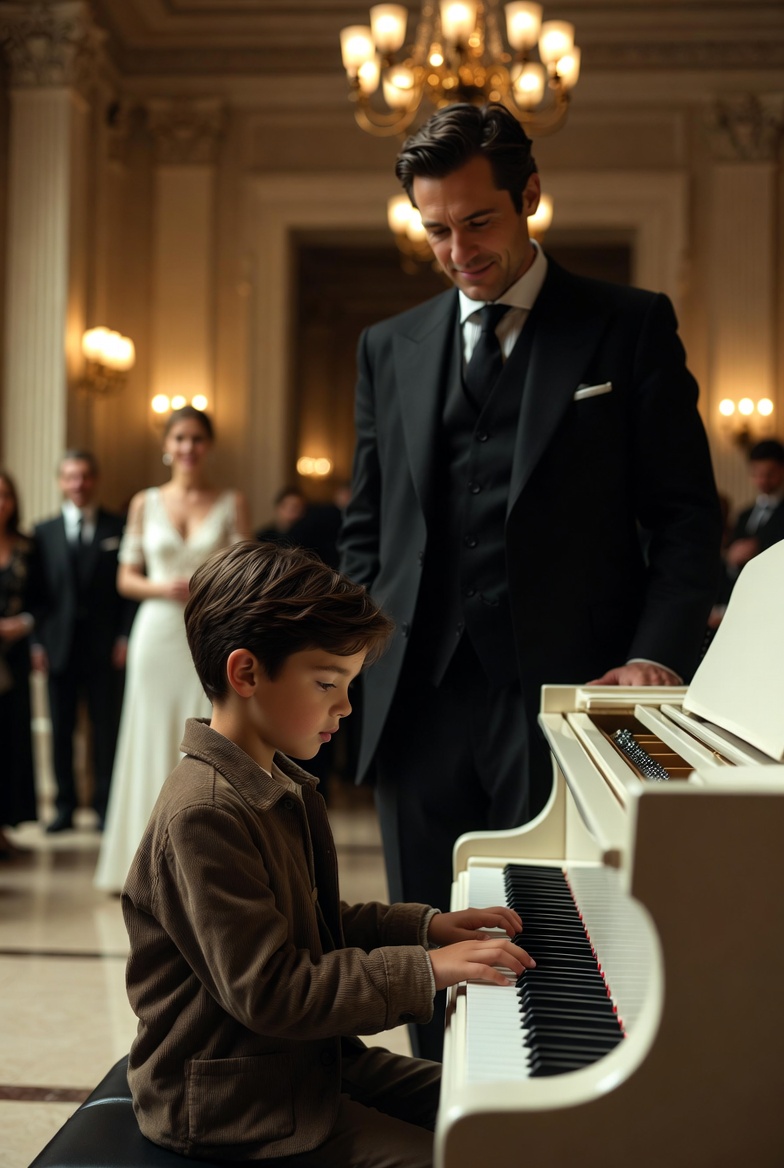 The Homeless Boy Played a Melody No One Was Supposed to Know… Then the Millionaire Realized He Was Listening to the Child His Wife Had Buried