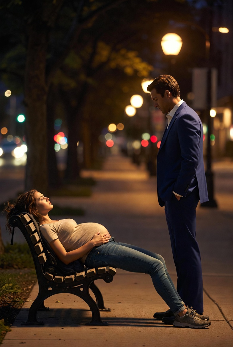 🔥 She Was Thrown Out Pregnant and Slept on a Park Bench… Until a Billionaire Stopped—and Changed Her Life Forever