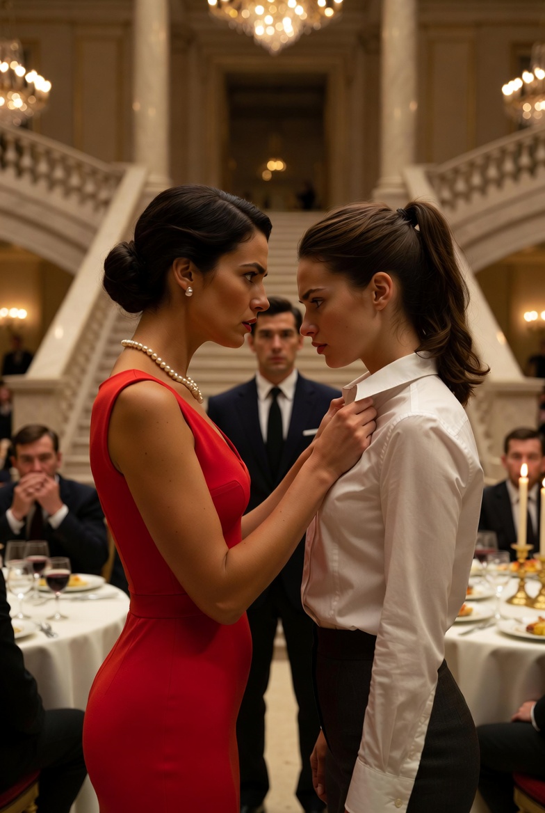 She Tore a Waitress’s Dress, Thinking She Was Nobody… But the Billionaire Watching Everything Changed Her Fate