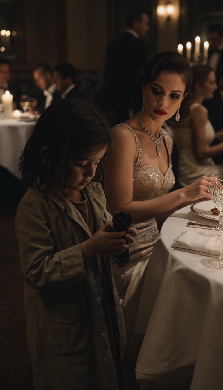 The Homeless Little Girl Interrupted the Engagement Dinner… Then a Ring Hidden in the Cake Brought the Dead Back to the Table