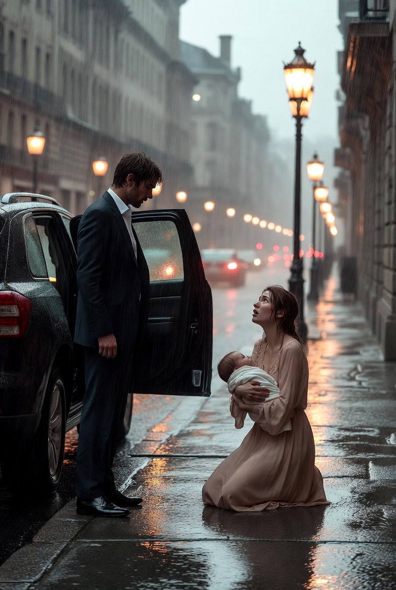 “Save My Baby…” — He Was the Coldest Billionaire in the City, But One Night in the Rain Cost Him His Fortune and Gave Him Back His Soul