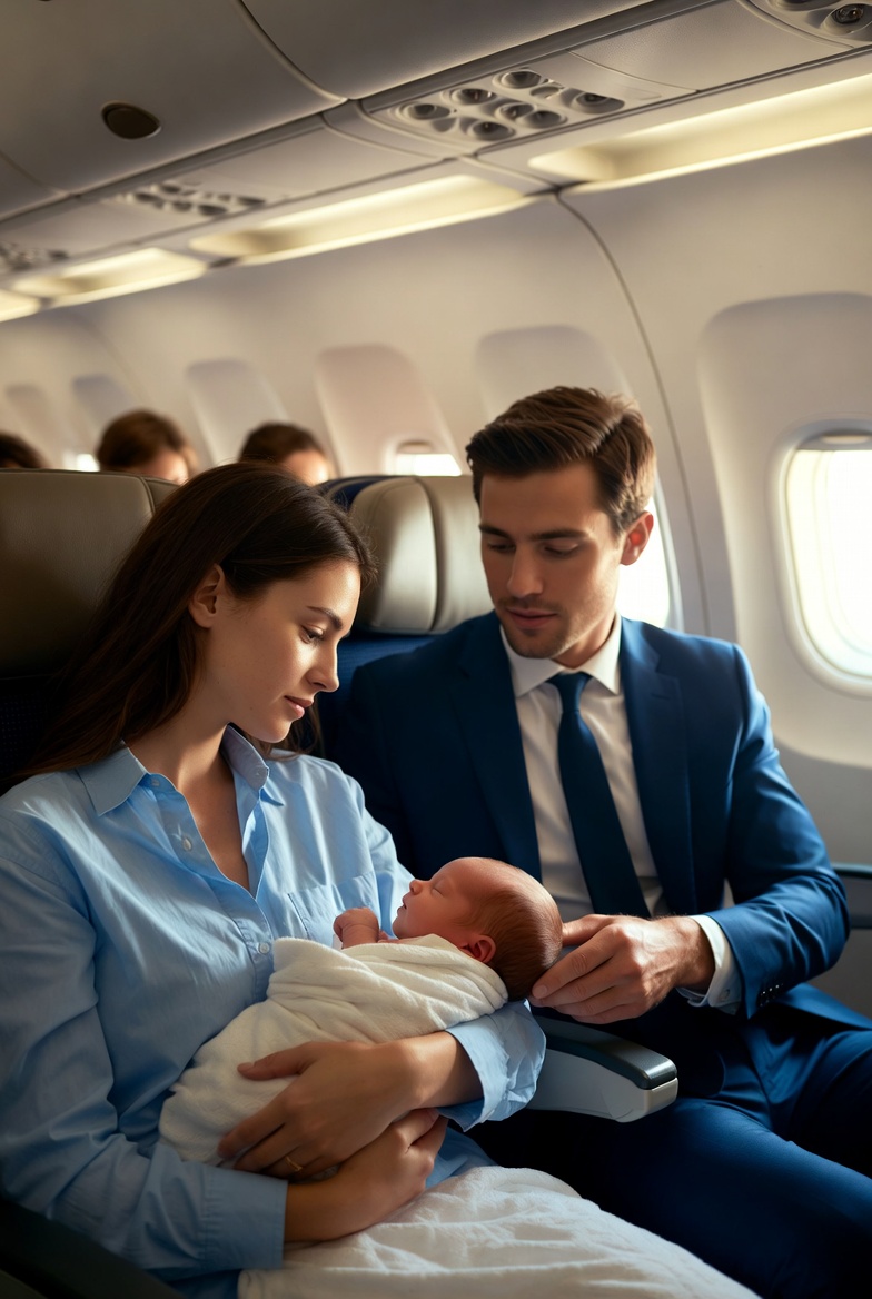 💔✈️ “The Billionaire’s Baby Wouldn’t Stop Crying… Until a Stranger Changed Everything Forever”