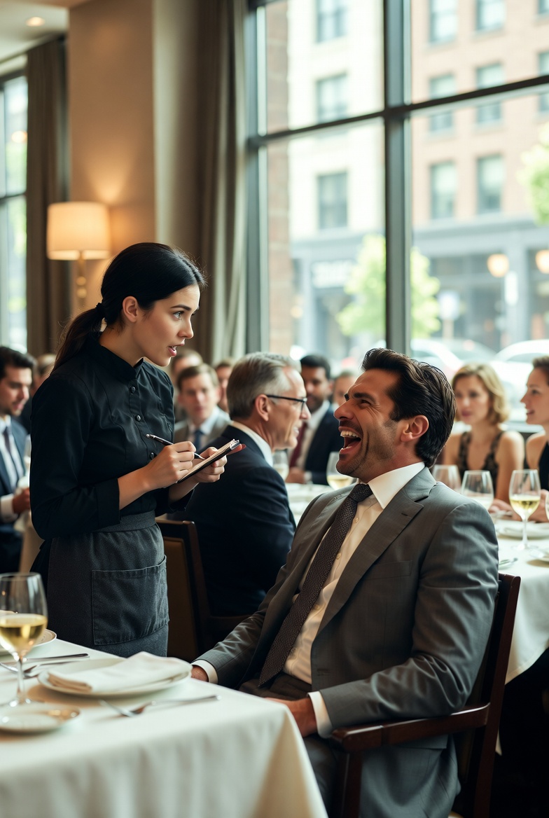 🔥 HE INSULTED A WAITRESS IN A LANGUAGE HE THOUGHT SHE DIDN’T UNDERSTAND… SECONDS LATER, SHE DESTROYED HIM