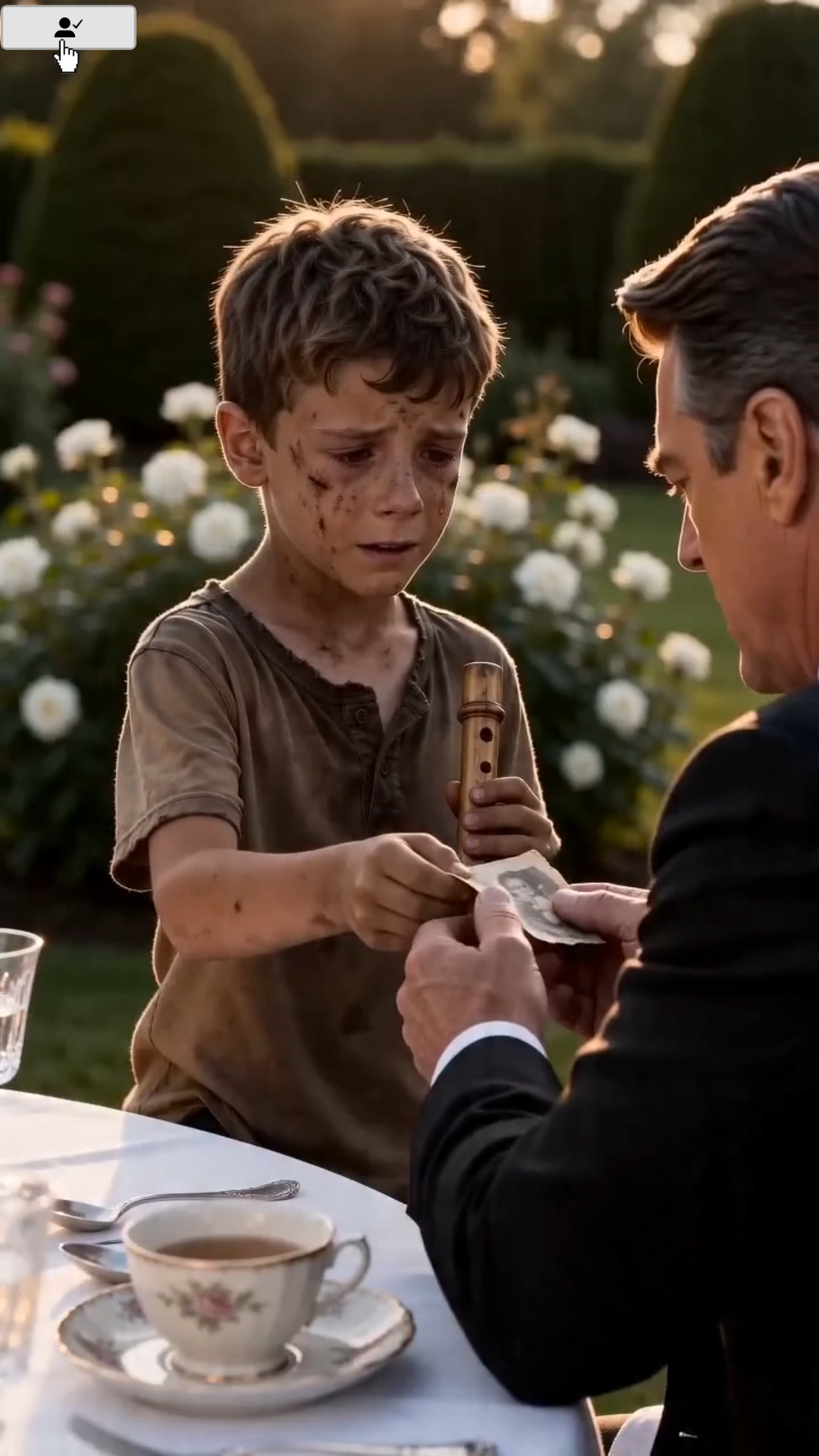 The Hungry Boy With the Flute Walked Into a Billionaire’s Luncheon — Then Exposed the Secret Family He Buried