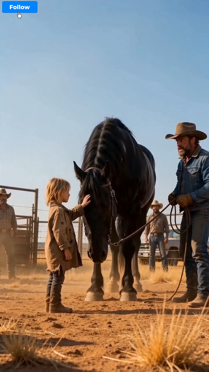 The Little Girl Who Walked Toward the Wild Horse