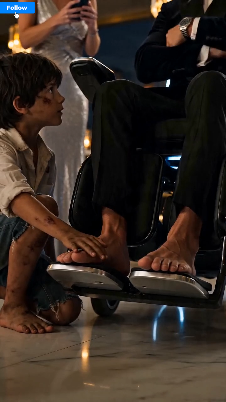 The Billionaire Mocked a Barefoot Boy in His Luxury Restaurant… Then the Boy Made Him Stand for the First Time in 12 Years