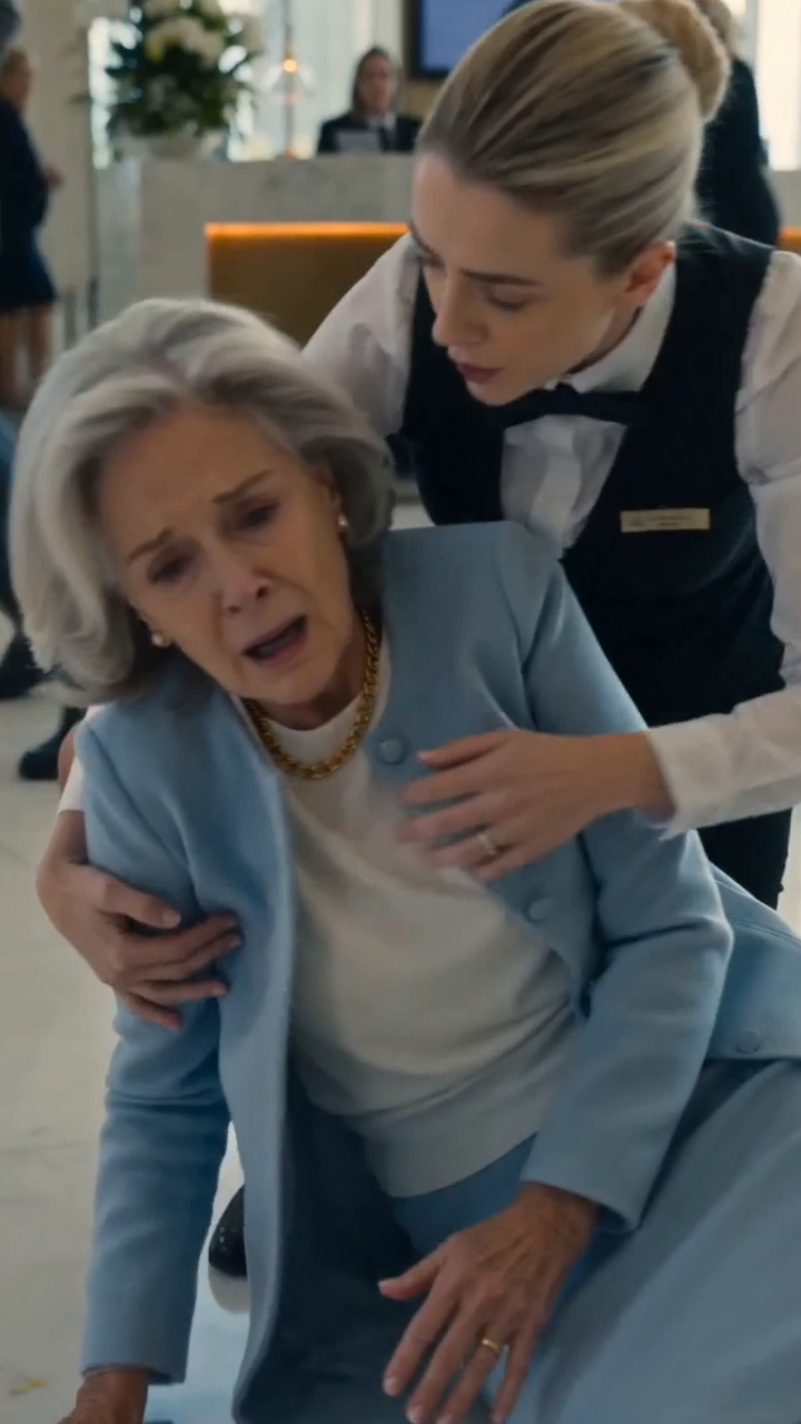 A Waitress Protected an Old Millionaire in a Luxury Hotel Lobby… Then the Elderly Woman Revealed a Secret That Shocked Her Sons