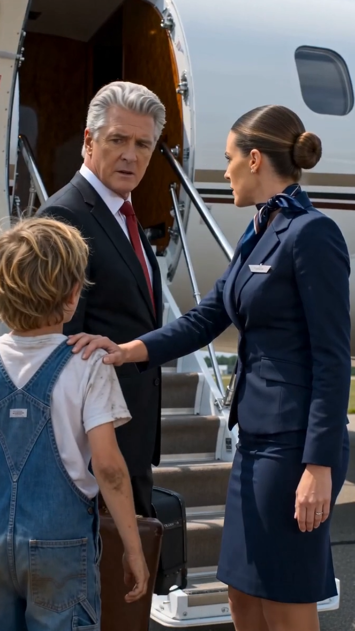 A Poor Boy Stopped a Billionaire from Boarding His Private Jet… Seconds Later, Everyone Understood Why