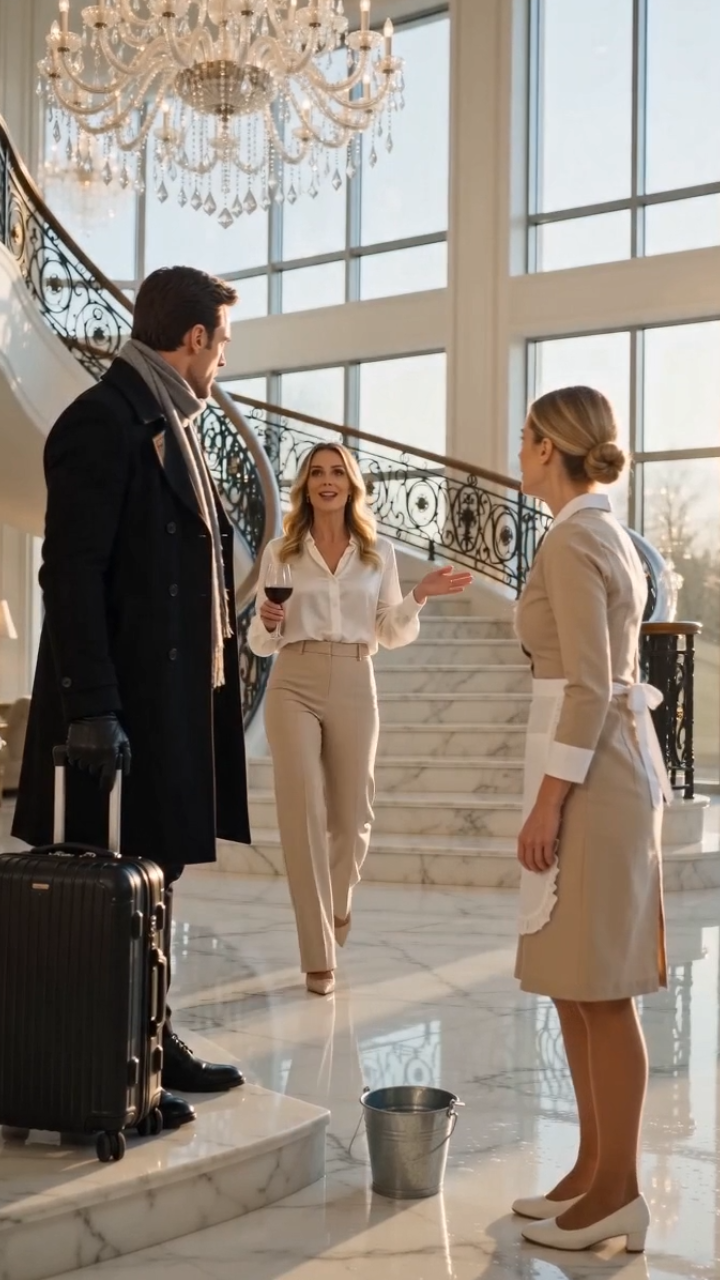 The Billionaire Returned Home After Seven Years… And Found His Missing Wife Scrubbing Floors as a Maid