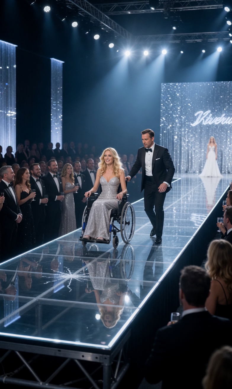 Everyone Thought The Poor Boy Was Ruining The Fashion Show… Until The Runway Started Cracking Beneath Her Wheelchair