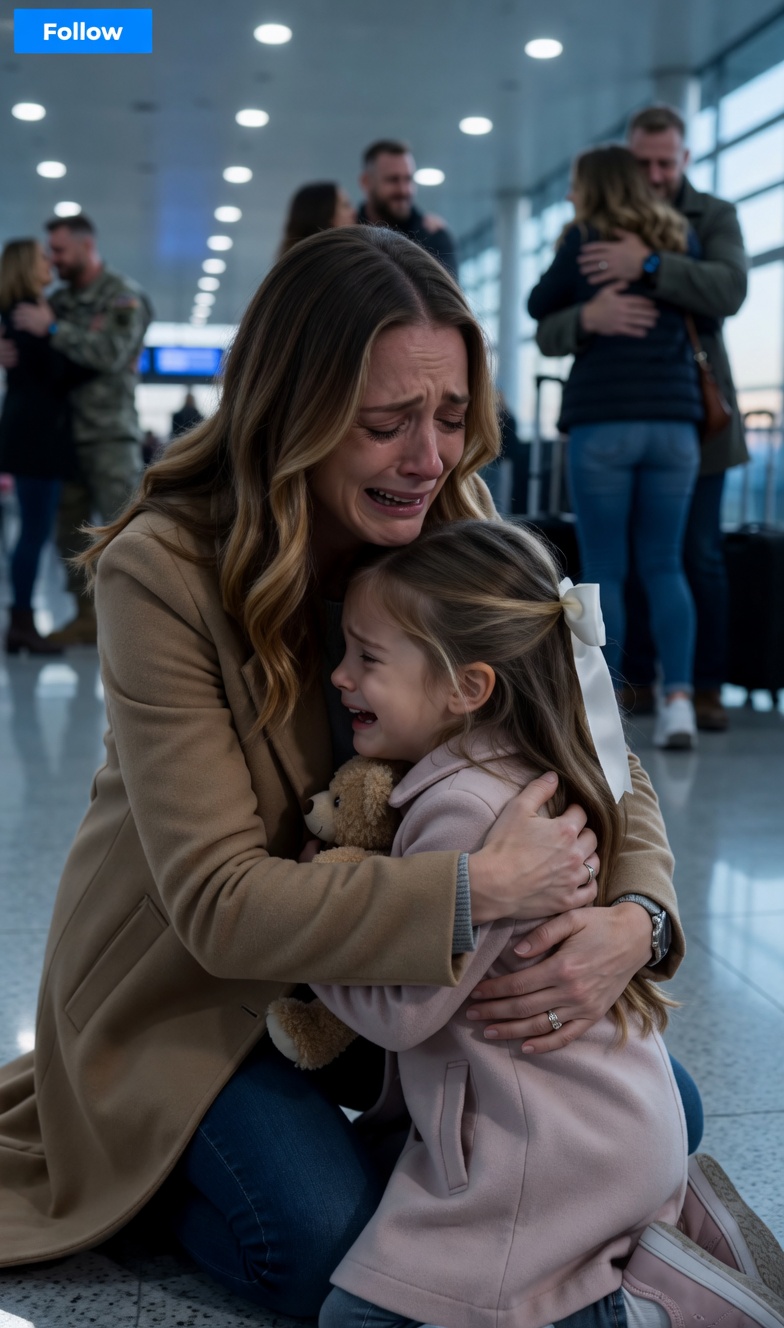 The Little Girl Ran To Welcome Her Soldier Father Home — But The Man Who Turned Around Was A Stranger
