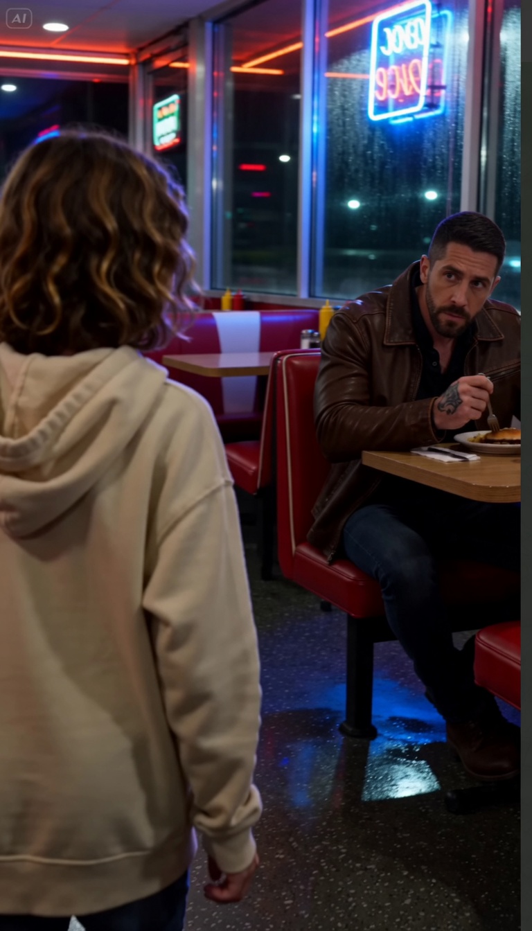 The Little Girl Walked Up To A Stranger In A Leather Jacket… And Whispered: “He’s Not My Father.”