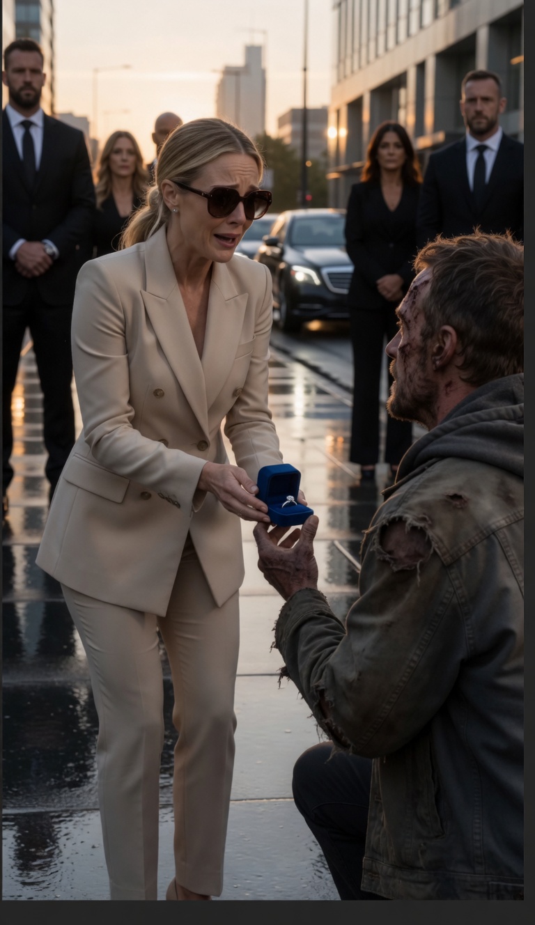 She Proposed to a Homeless Man on the Sidewalk — Then One Ring Exposed the Lie That Erased Him