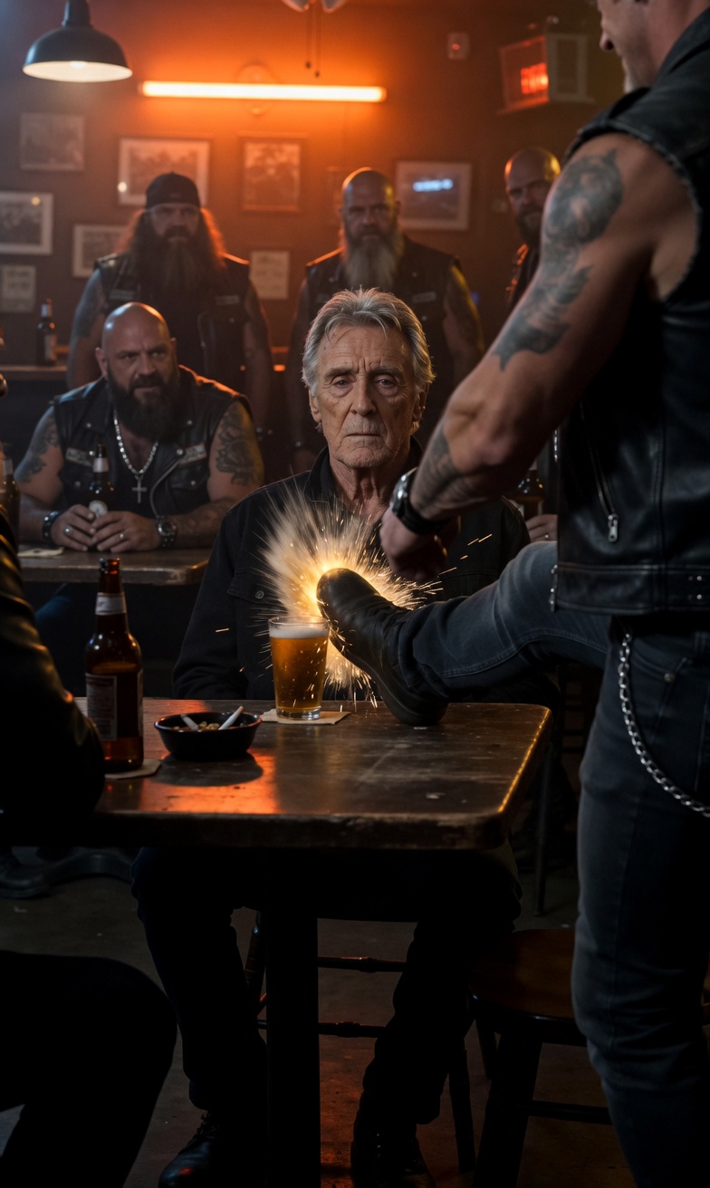 The Entire Biker Bar Went Silent When They Realized the Old Man They Humiliated Controlled the Whole Town 😱