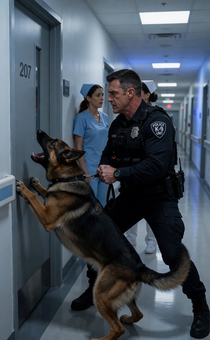 The K9 Barked at an Empty Hospital Room—Then Officers Found What Was Hidden Behind the Wall