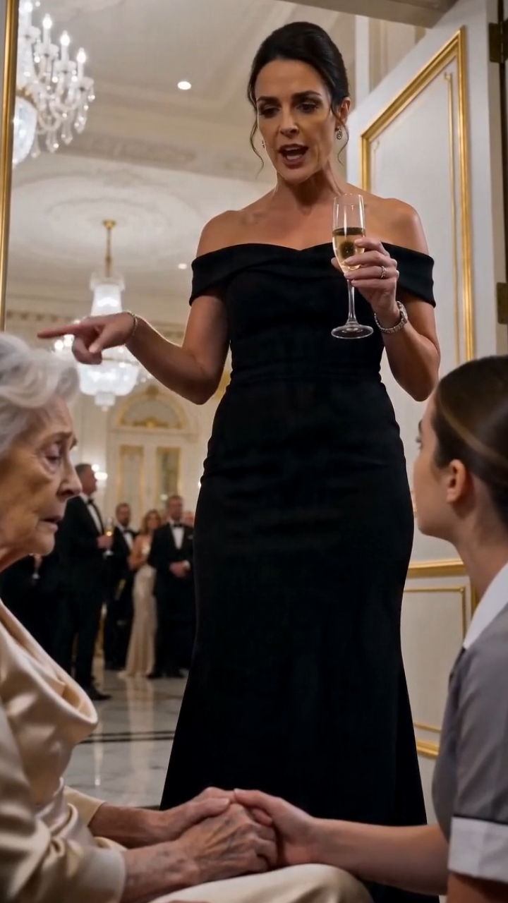A Hotel Maid Helped an Elderly Woman Who Couldn't Breathe… Hours Later, the Entire Ballroom Learned Who She Really Was