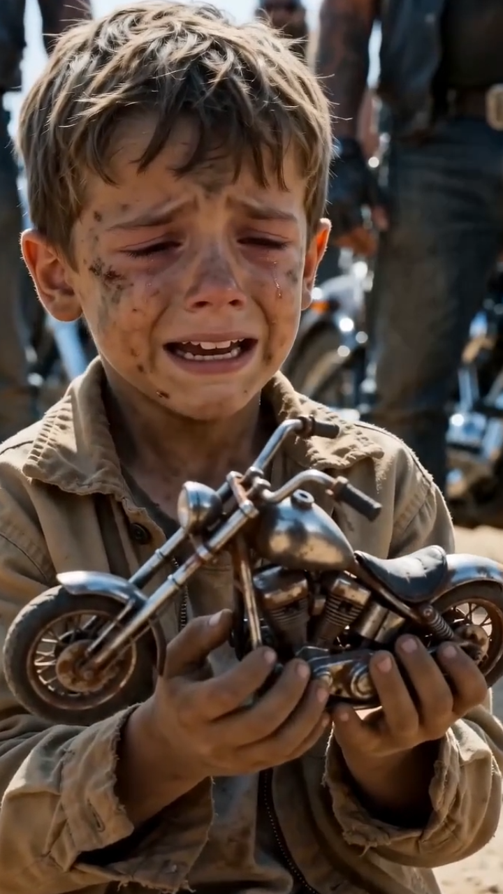 The Little Boy Tried to Sell His Father's Toy Motorcycle — Then the Biker Leader Turned Pale