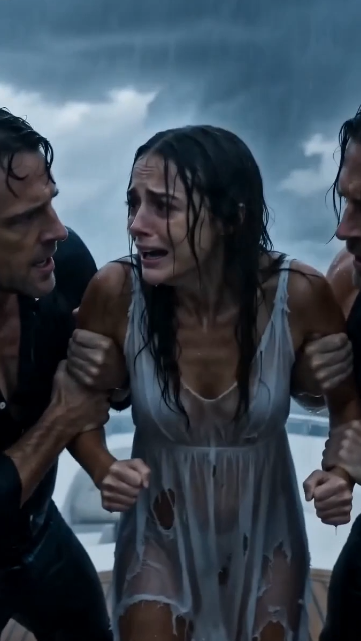 Her Husband Threw Her Into the Ocean During a Storm — Three Months Later He Opened a Door and Turned White