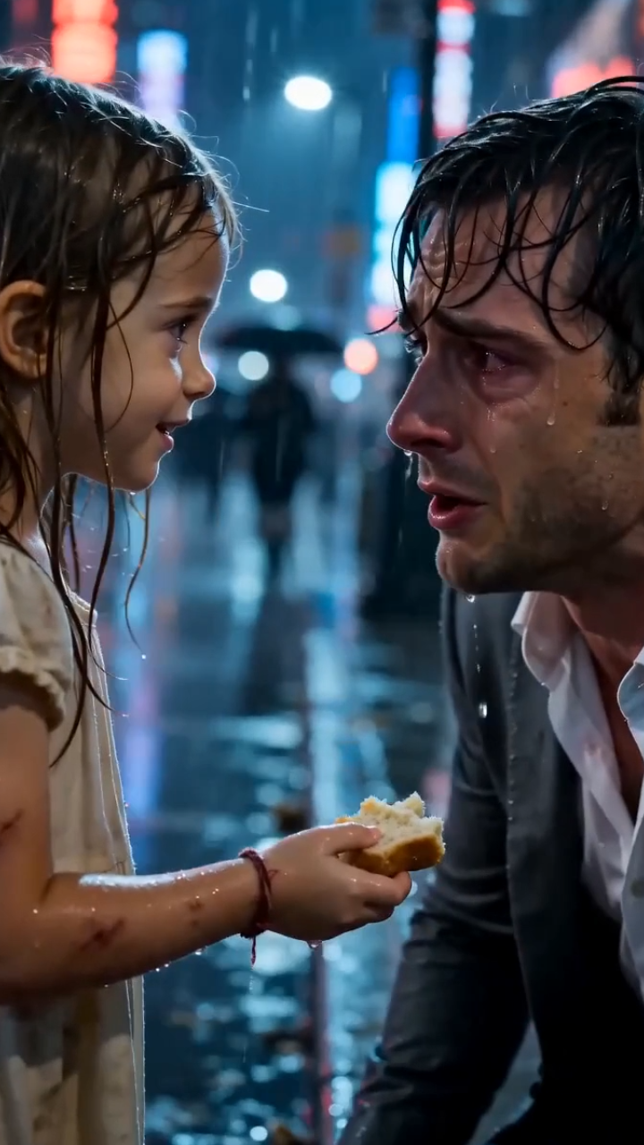 A Homeless Little Girl Shared Her Last Piece of Bread With a Crying Stranger… Then One Bracelet Changed Both Their Lives Forever