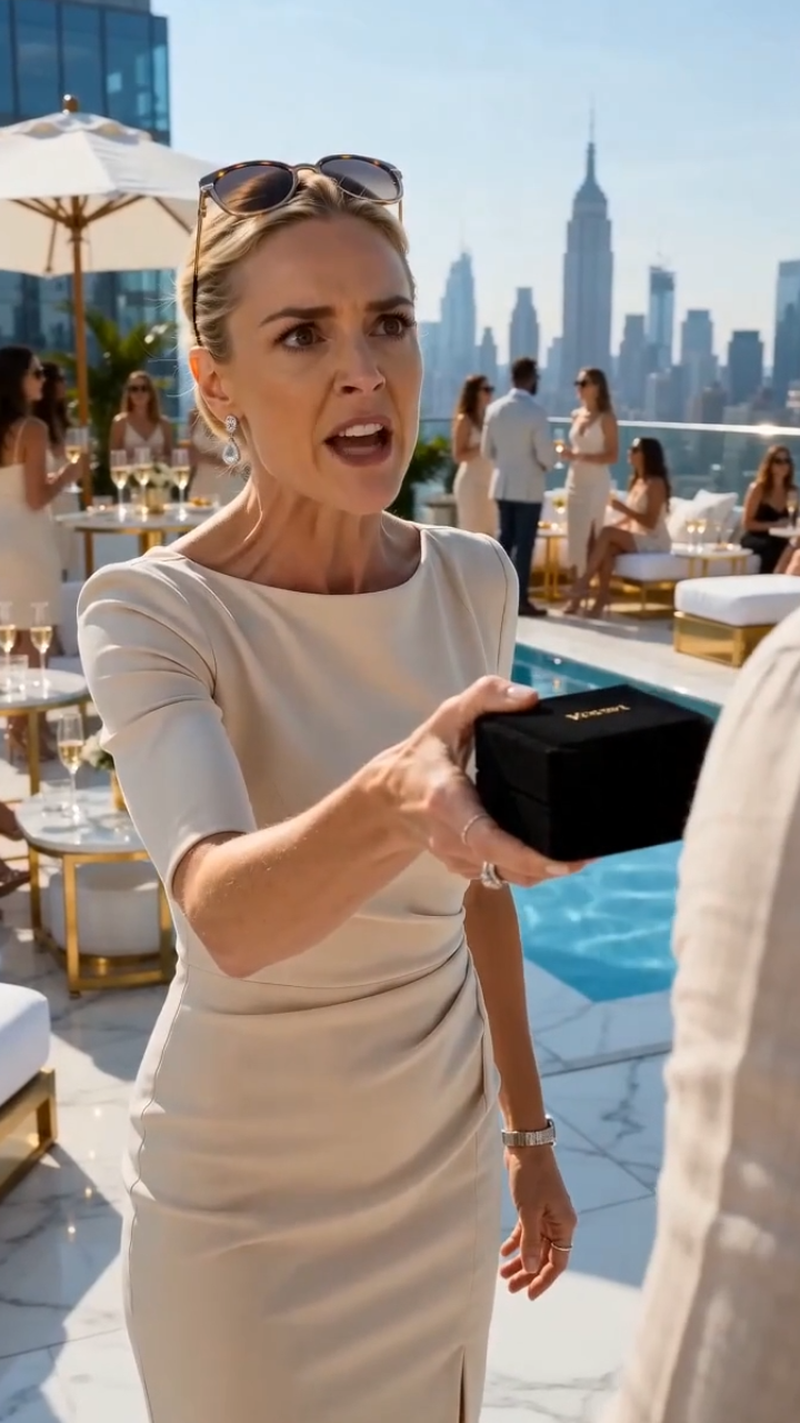 She Laughed at His Anniversary Gift in Front of Everyone… Then Opened the Box and Lost Everything