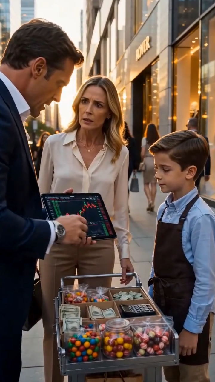 The Billionaire Stopped at a Candy Stall Because of a Boy… Then One Sentence Brought Back a Secret Buried for Ten Years