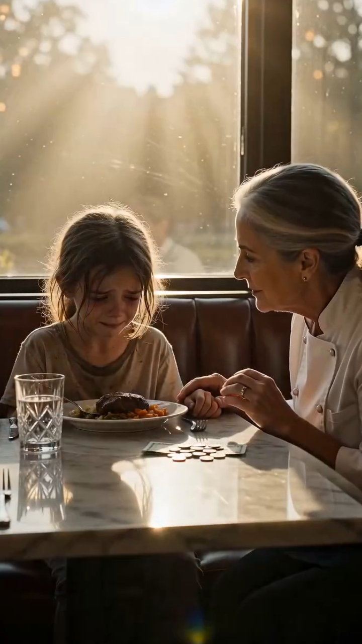 She Walked Into a Luxury Restaurant and Froze When She Saw the Little Girl Eating Alone