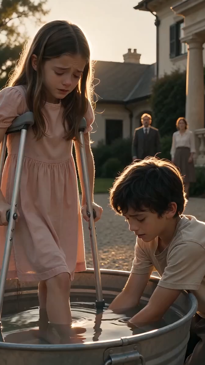 The Homeless Boy Was Washing a Billionaire’s Daughter’s Feet—Then She Moved for the First Time in Two Years