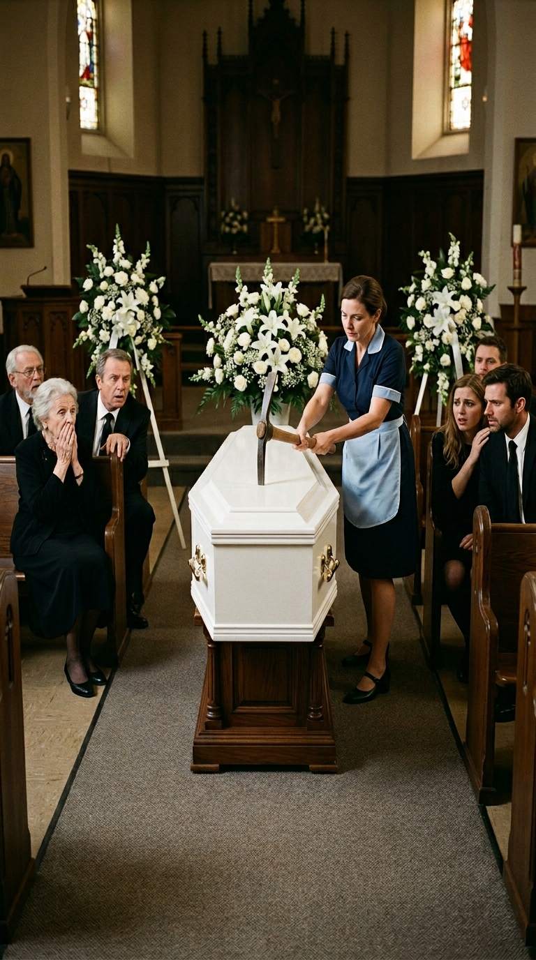 They Were About to Bury a Billionaire’s Mother… Until a Maid Screamed One Sentence That Stopped Everything
