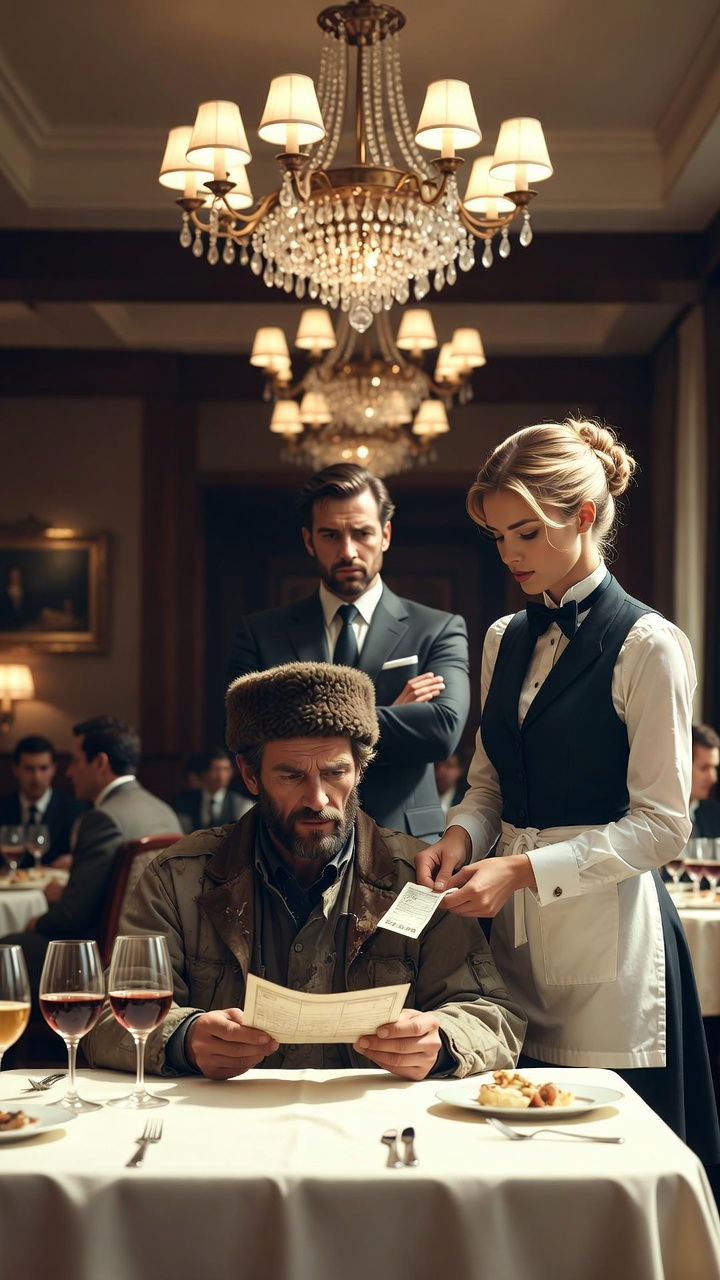 The Millionaire Disguised Himself as a Beggar and Ordered the Most Expensive Meal — What the Waitress Secretly Gave Him Shocked Everyone