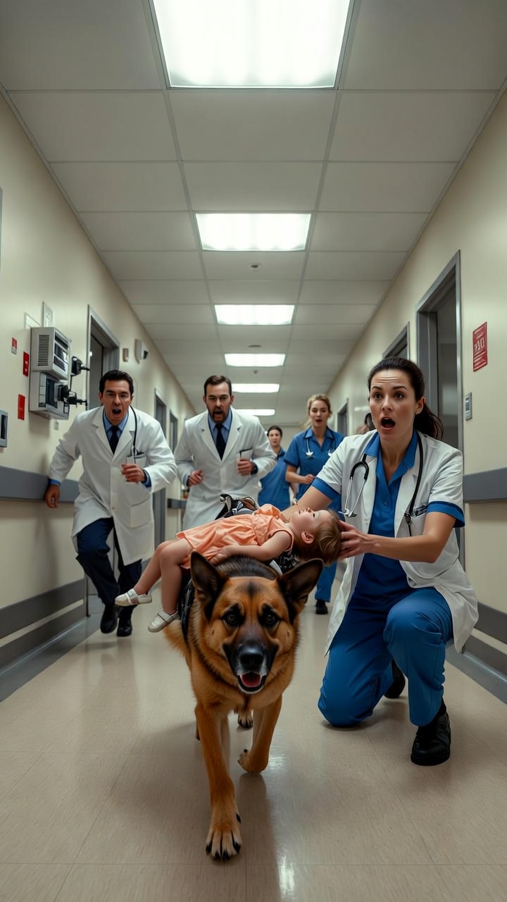 A K9 Dog Carried a Dying Girl Into the Hospital… What Happened Next Left Everyone in Tears