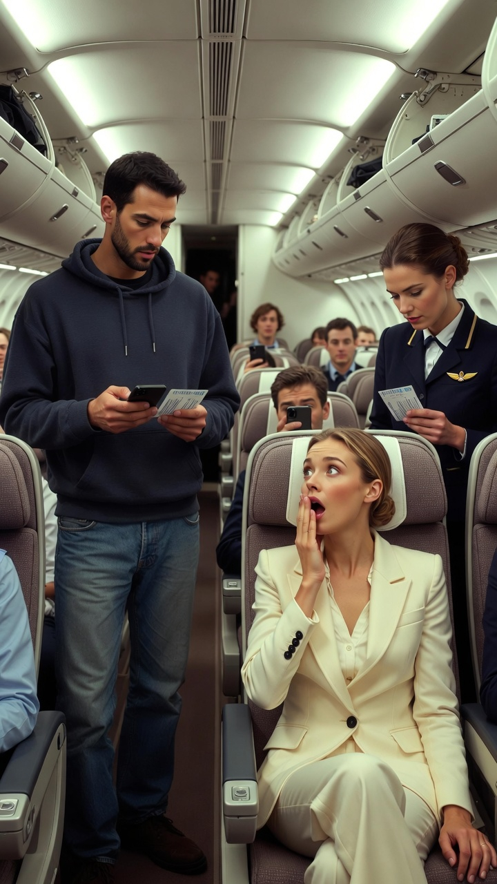“She Took His First-Class Seat—Then Froze When He Quietly Said, ‘I Own This Airline.’”