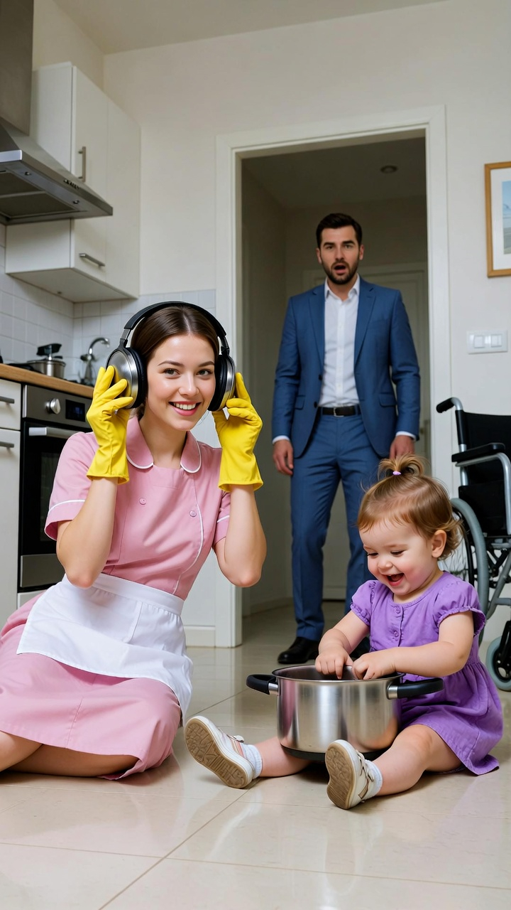“A BUSINESSMAN Hid Cameras to Protect His Paralyzed Daughter… Until He Saw What the JANITOR Was Doing”