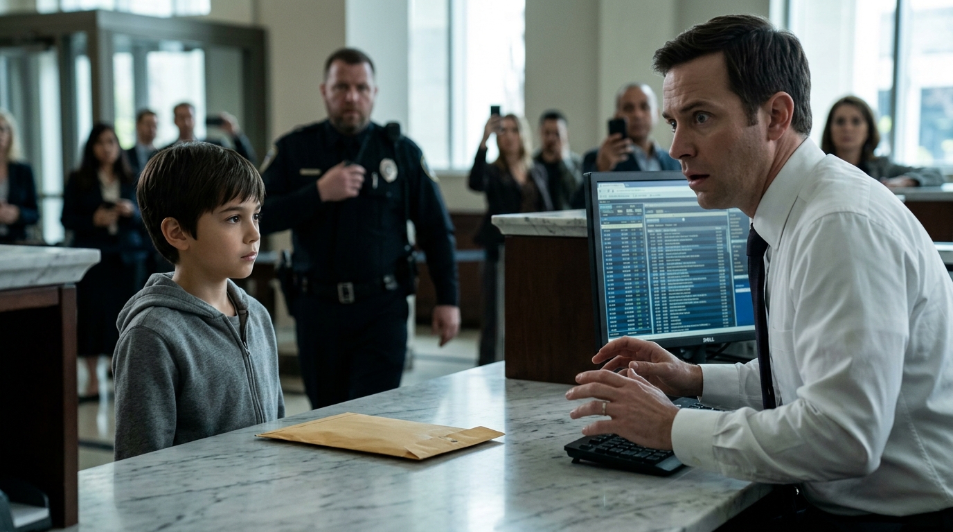 A Boy Walked Into an Upscale Bank With a Plain Envelope. When We Checked His Card, the Account on the Screen Was Supposed to Be Dead.