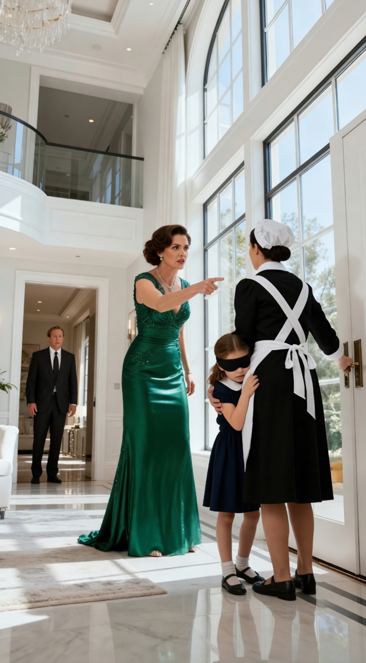 “Move aside, you stupid maid! I’m sick of you and that useless girl! She should have died in the accident with her mother!” the billionaire’s new wife said to his blind daughter.