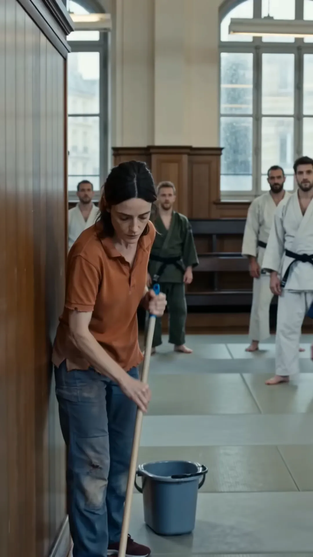 CELLE QUI NETTOYAIT LE DOJO