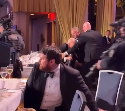 Trump evacuated after security incident at White House Correspondents’ Dinner, suspect in custody