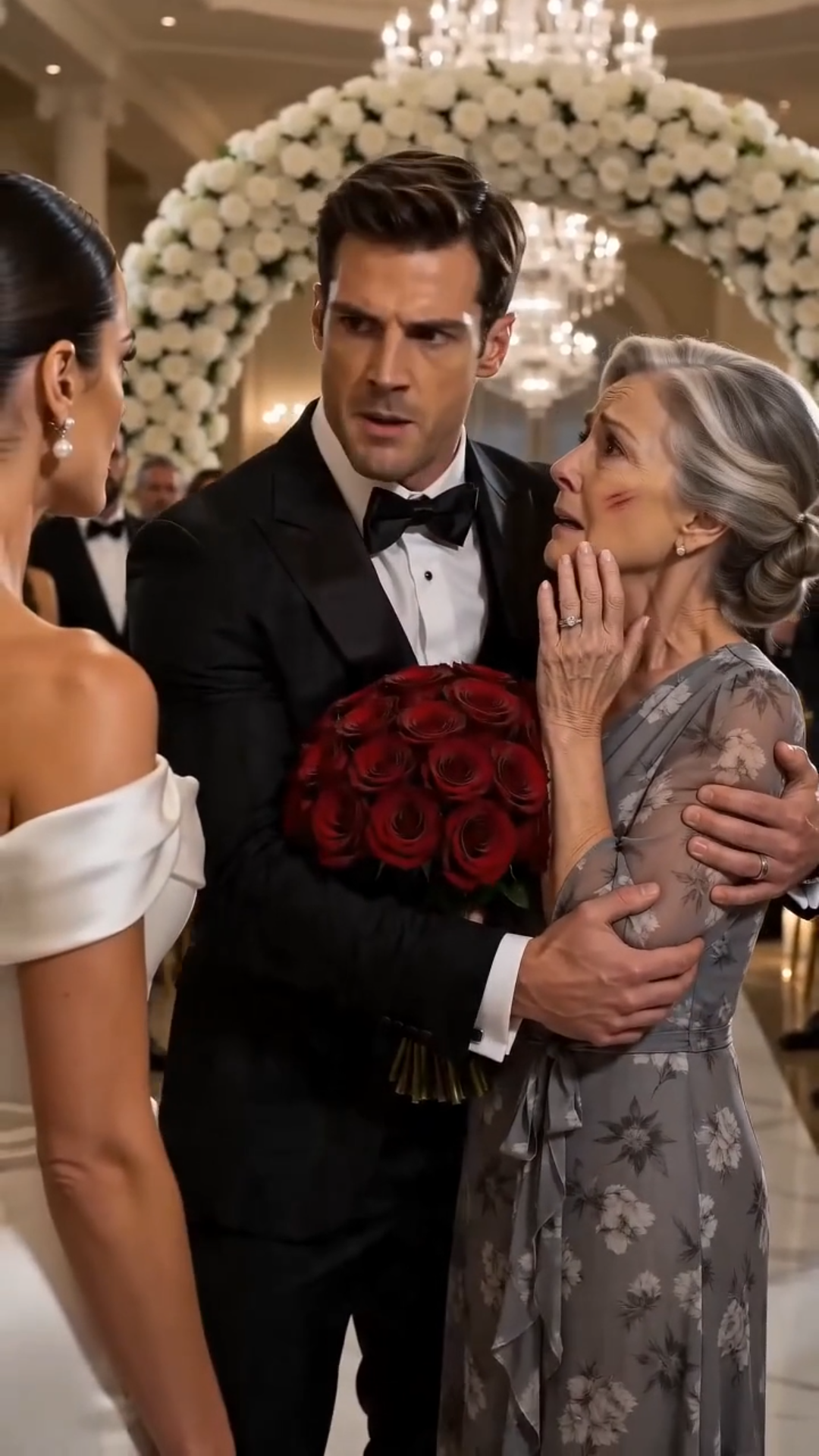 The Bride Slapped His Mother Under the White Rose Arch, and the Groom Ended the Wedding Before the Vows Began