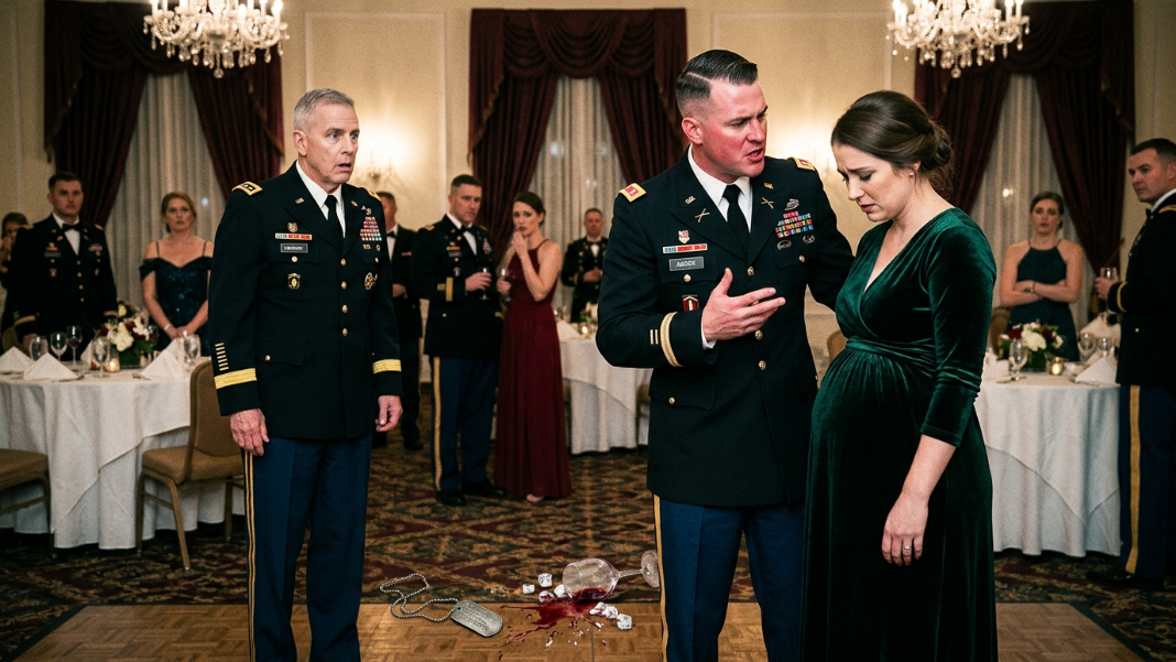 “You’re an embarrassment!”—A smug officer mocked his pregnant wife at a gala. But her dropped dog tag made a 4-star general turn pale.